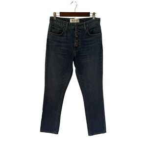 Reformation Winona Mid Slim Jeans Button Fly Kodiak Wash Women's‎ Size 28